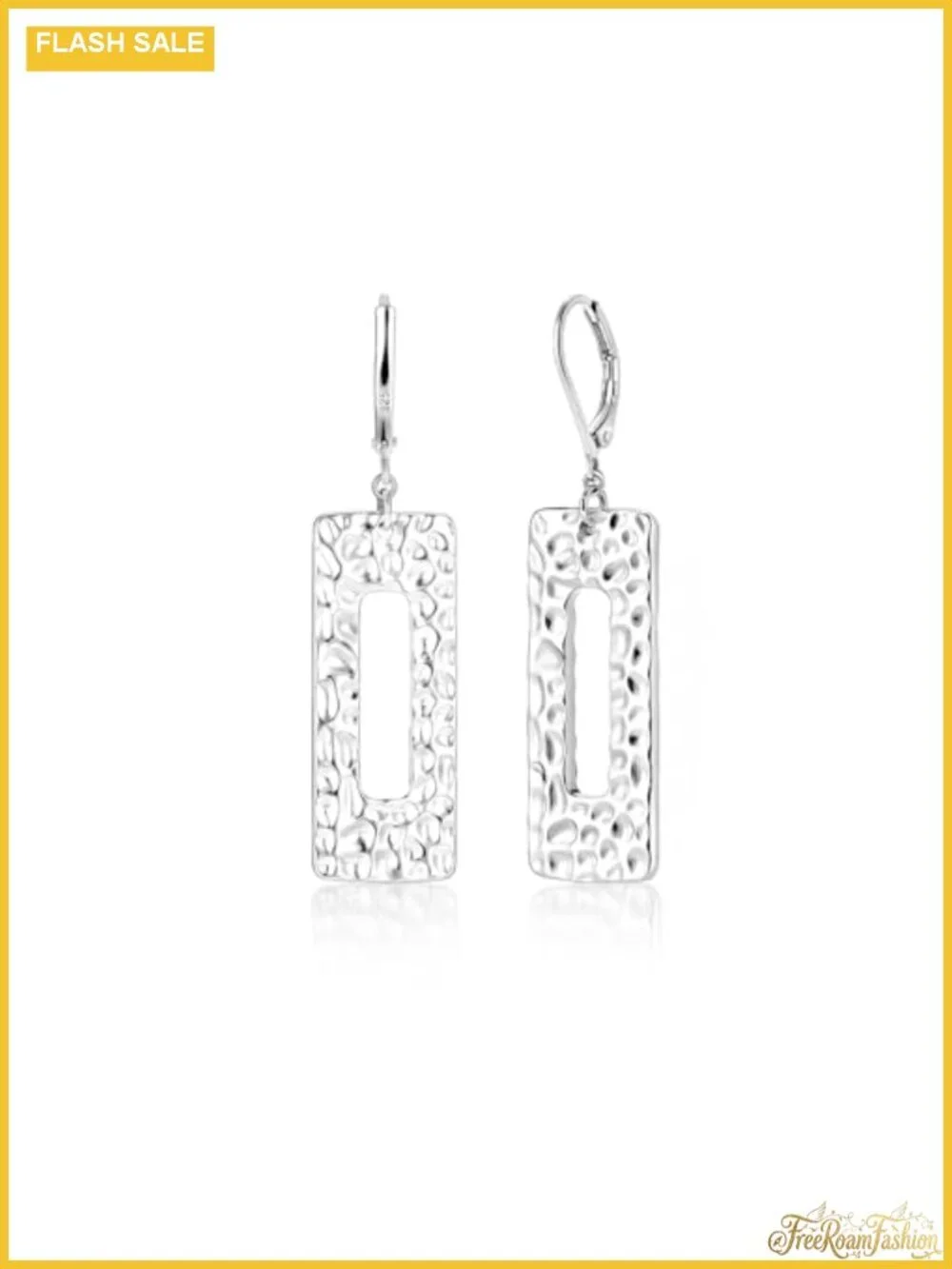 Sterling Silver Dangle Earrings for Women Geometric Drop Leverback